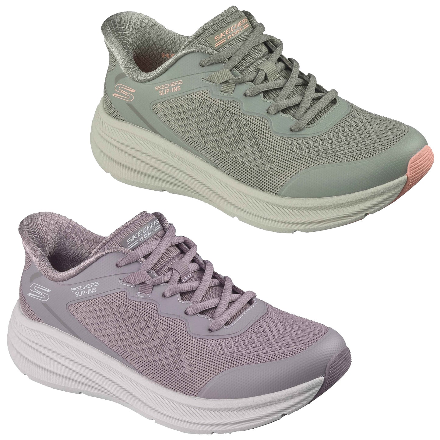 Skechers Ladies Slip-ins BOBS Sport Skillz Too Essential Trainers 117756