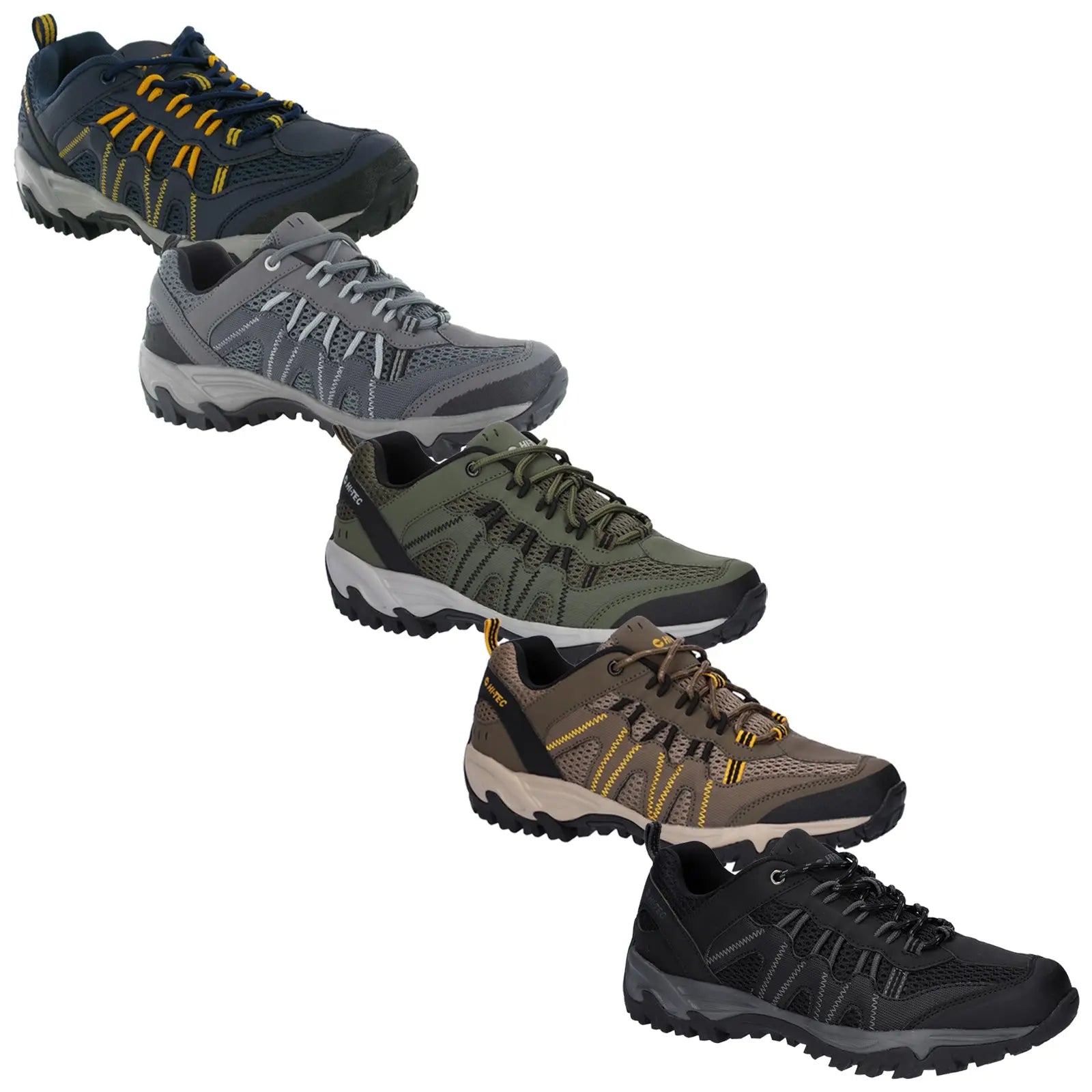Scarpe Hi-Tec Jaguar Basse Da Uomo - Mix Materiali, Suola Flessibile