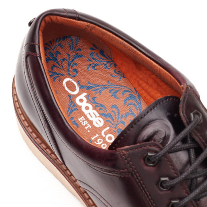 Base London Mens Langdon Leather Apron Toe Shoes