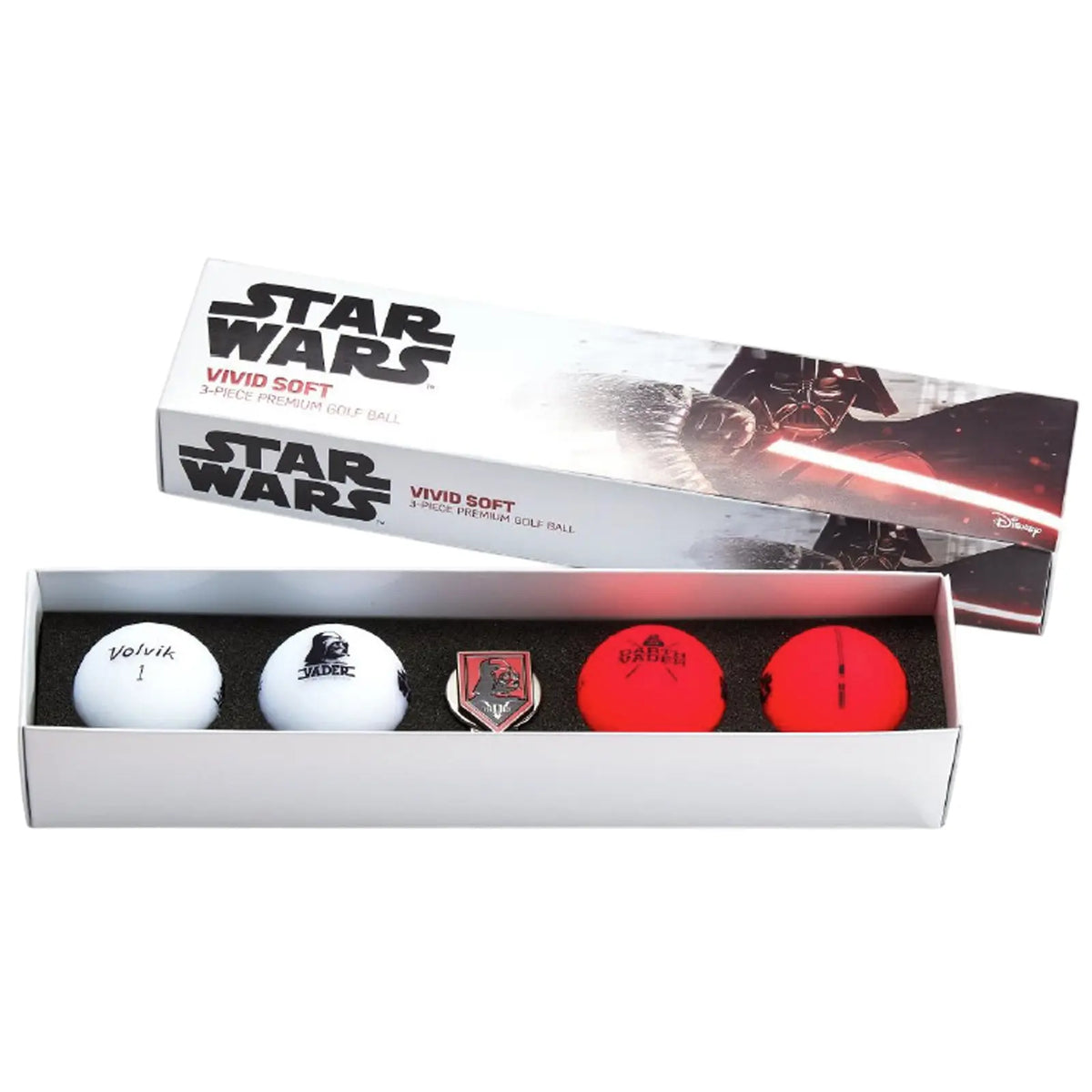 Volvik Star Wars Darth Vader VIVID SOFT Golf Ball & Marker Gift Set