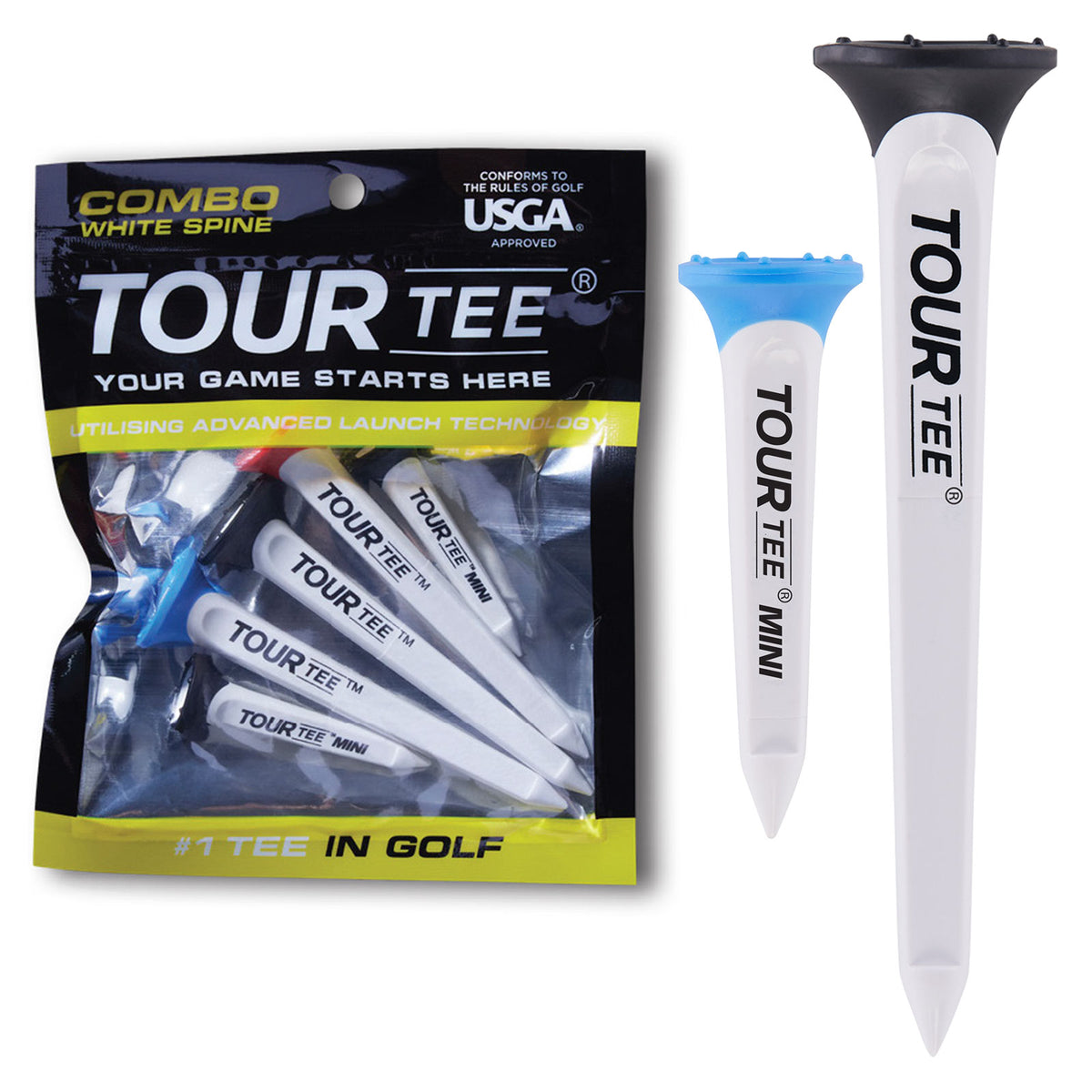 Tour Tee White Spine "The OG" Range - Premium Golf Tees