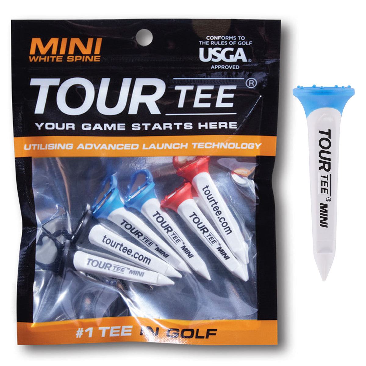 Tour Tee White Spine "The OG" Range - Premium Golf Tees