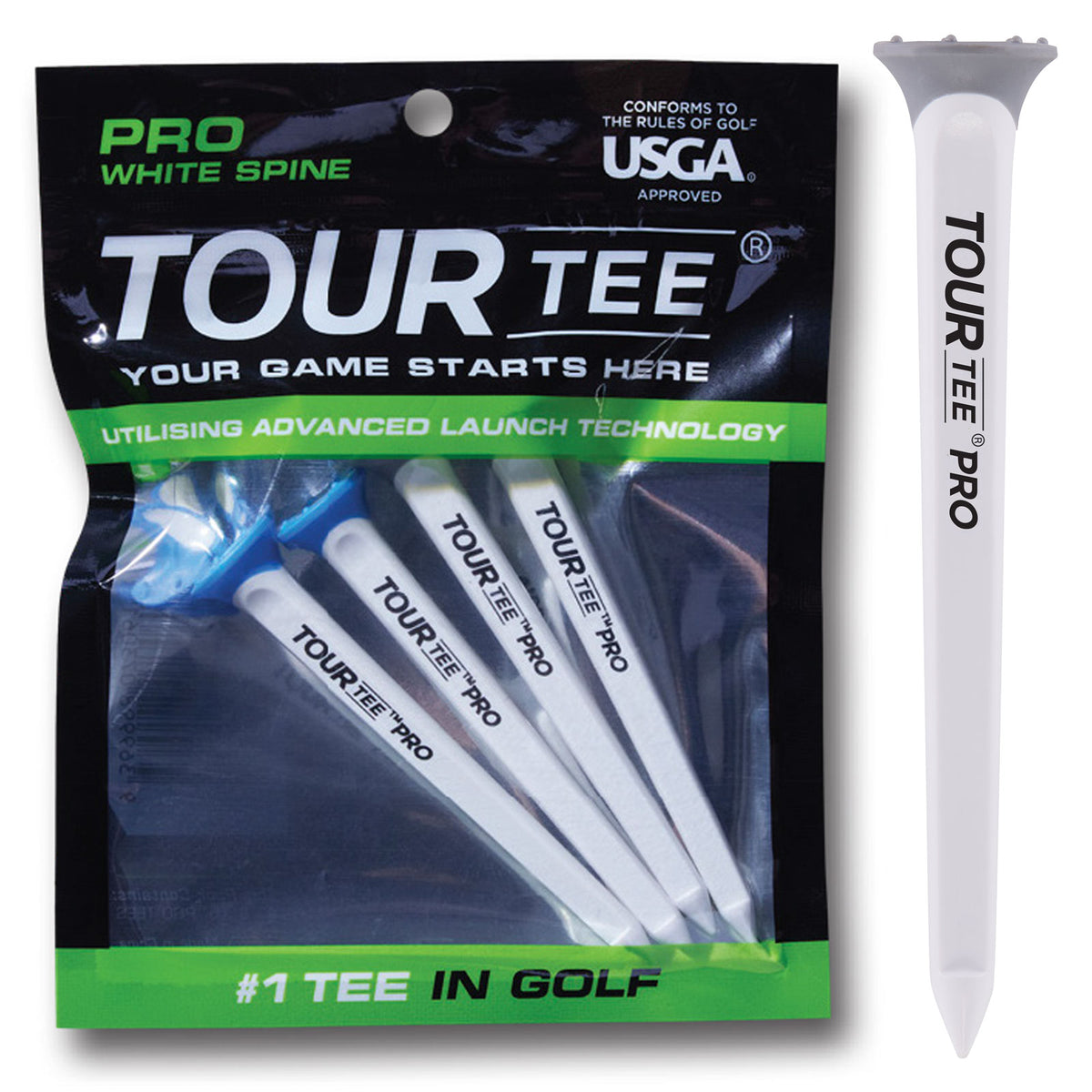 Tour Tee White Spine "The OG" Range - Premium Golf Tees