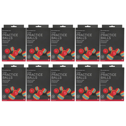 Masters Foam Rainbow Striped Practice Golf Balls