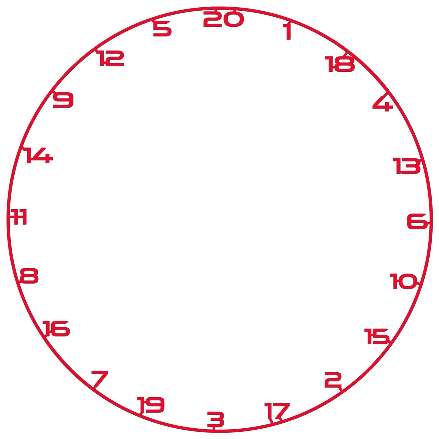 Bullet Dartboard Universal Fit Coloured Number Ring