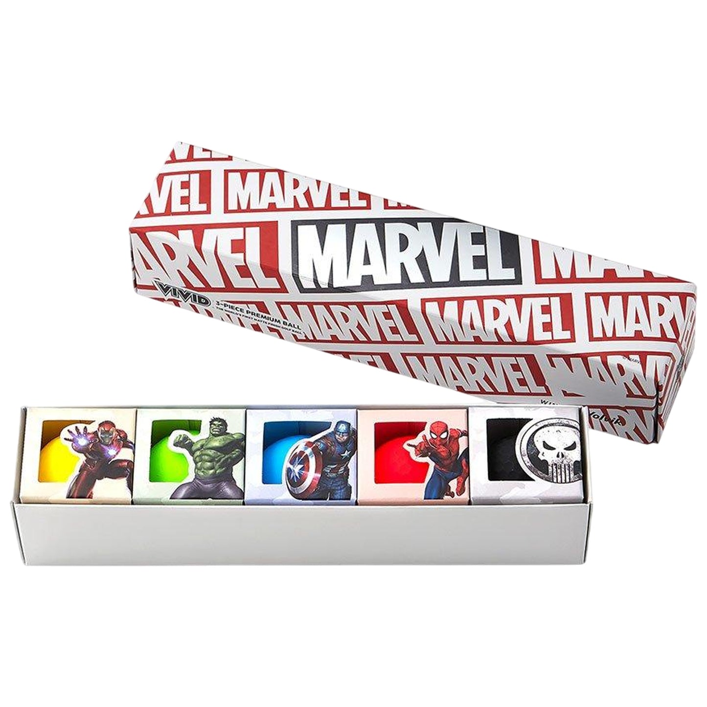 Volvik Vivid 5 Ball Marvel Character Box