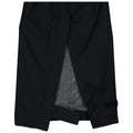 A black garment with a zippered opening reveals a mesh lining inside the hem enhancing ventilation in an outdoor or active wear context