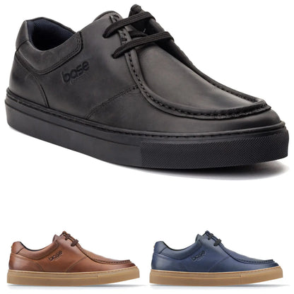 Base London Mens Dalston Moccasin Toe Shoes