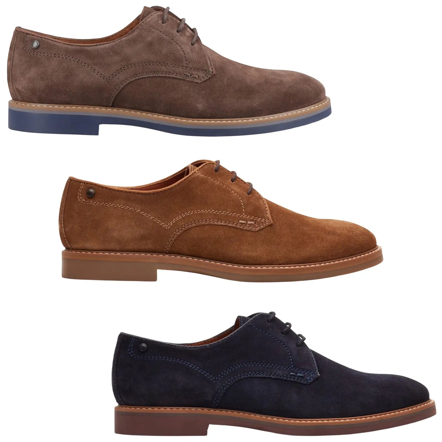 Base London Mens Strand Suede Derby Shoes AO01