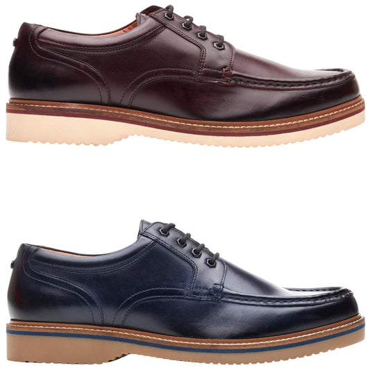 Base London Mens Langdon Leather Apron Toe Shoes WX08