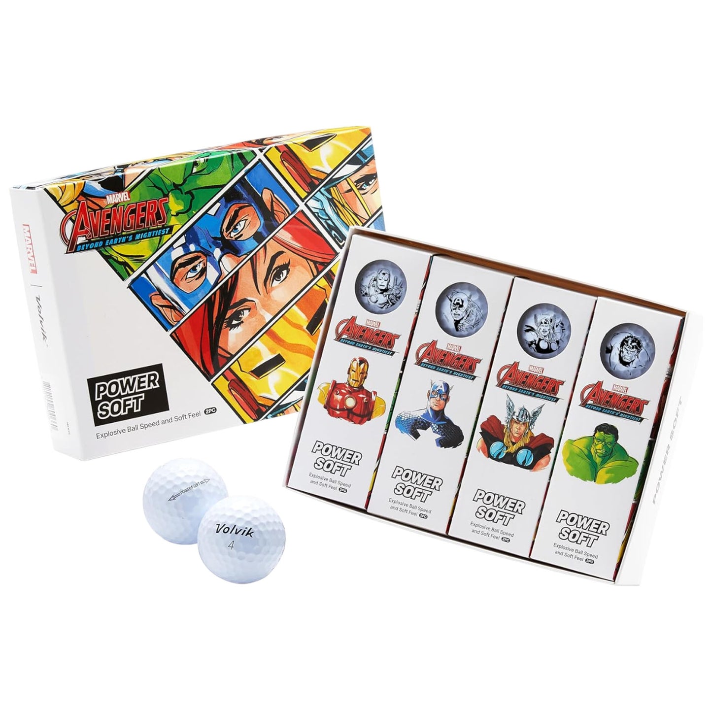 Volvik Power Soft Golf Balls Special Edition Marvel The Avengers