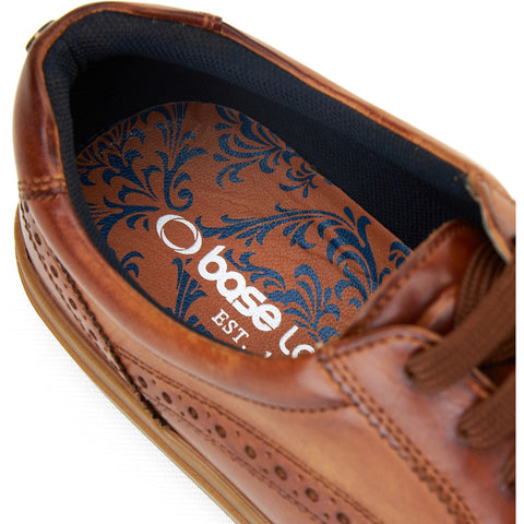 Base London Mens Clapton Leather Brogue Casual Shoes