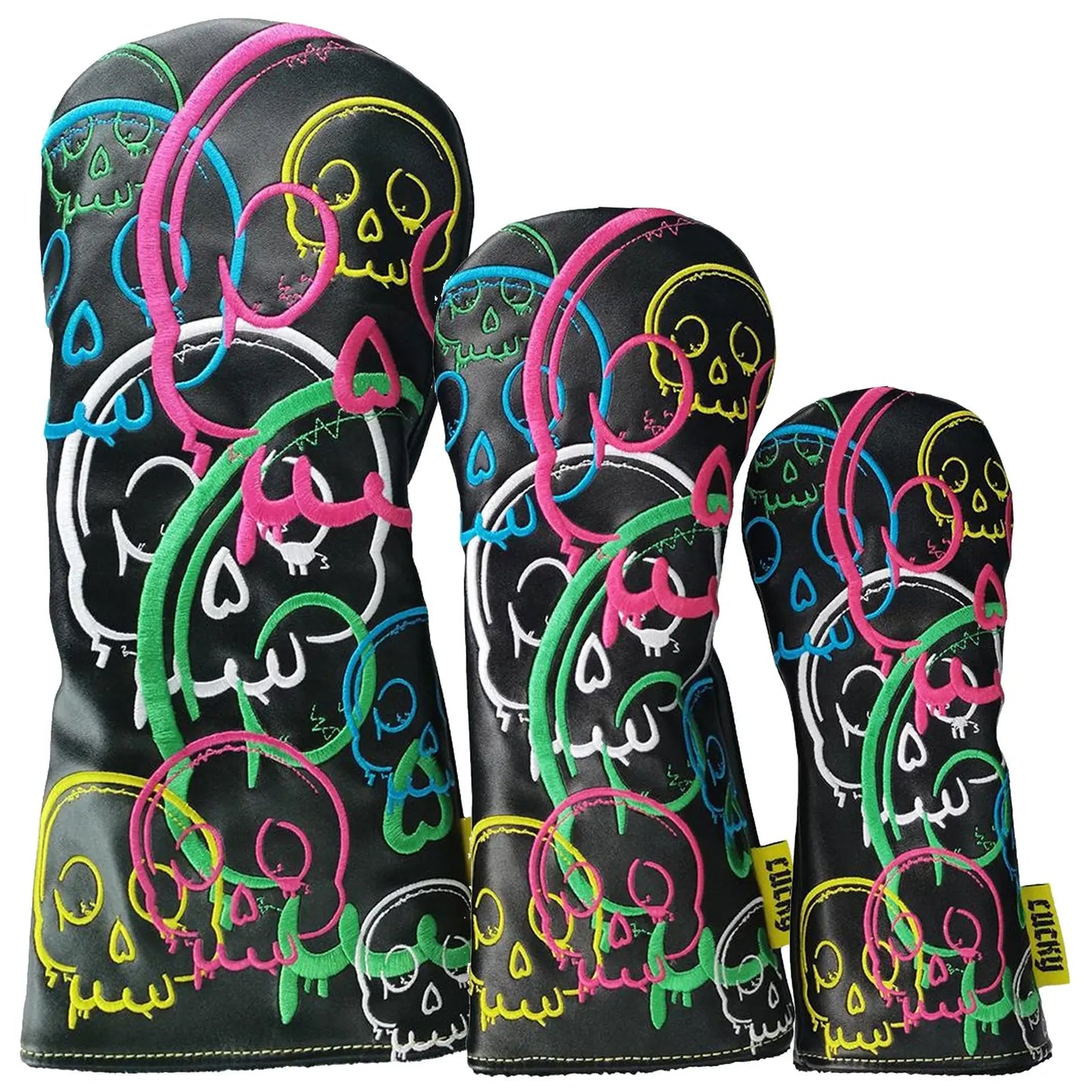 Legend Golf Club Lucky Skulls Headcovers - Black / Colours