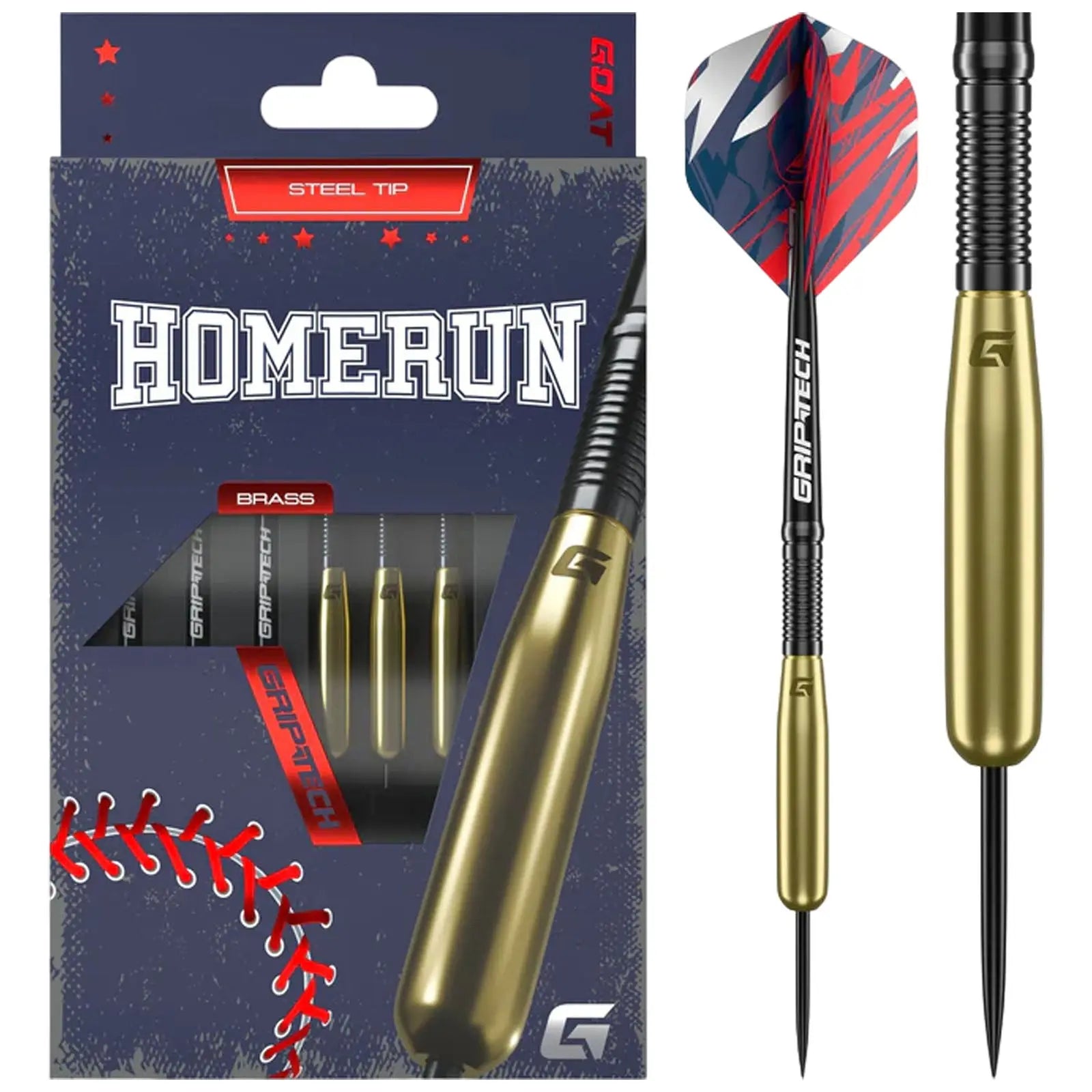 GOAT Homerun Steel Tip Brass Darts Set