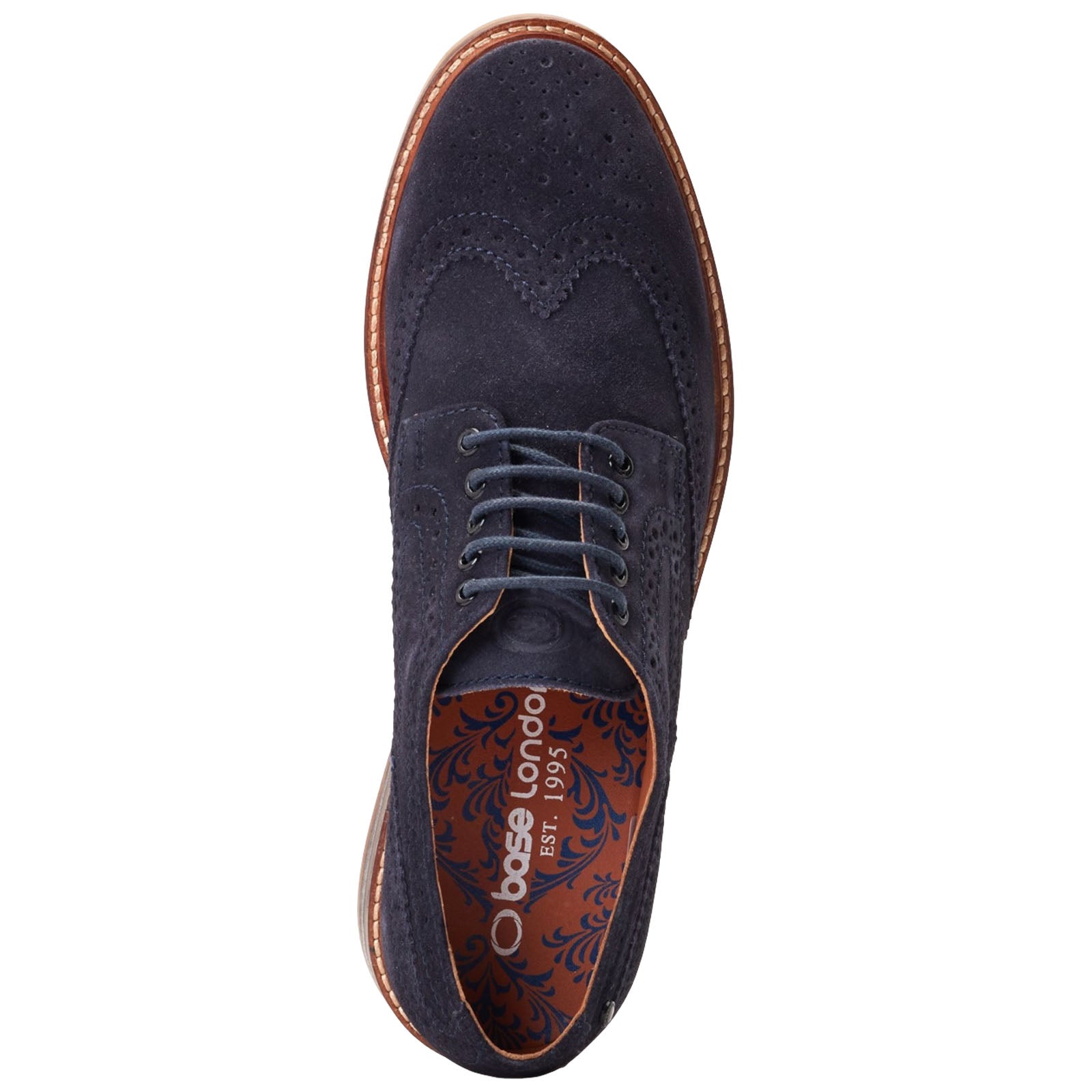 Base London Mens Hatfield Suede Brogue Shoes
