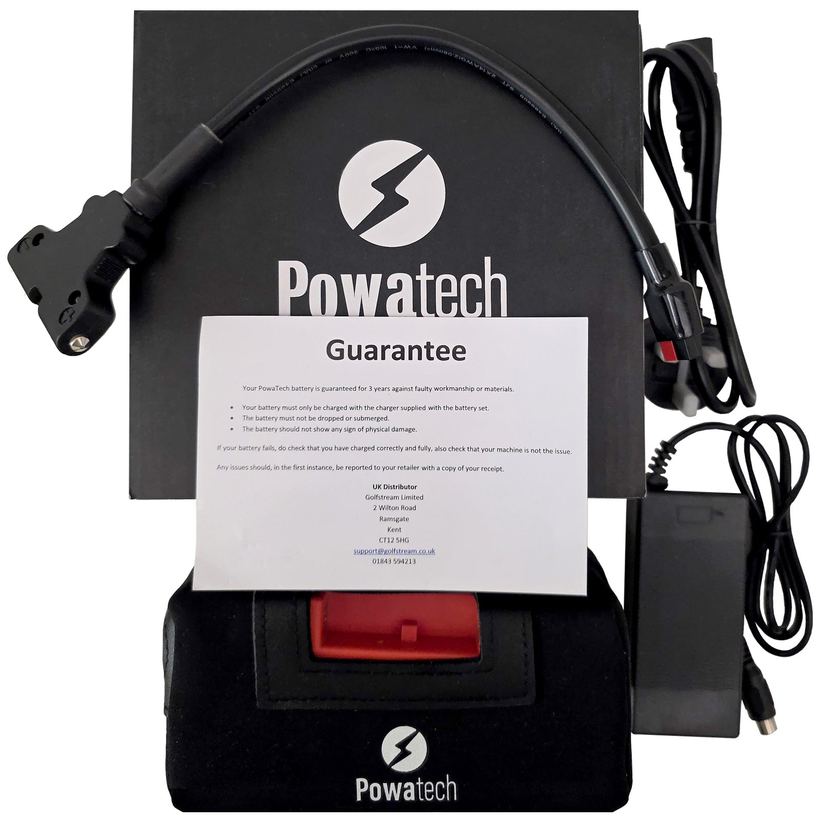 Powatech 18 Hole (16ah) LiFePO4 Lithium Golf Trolley Battery GSP270030