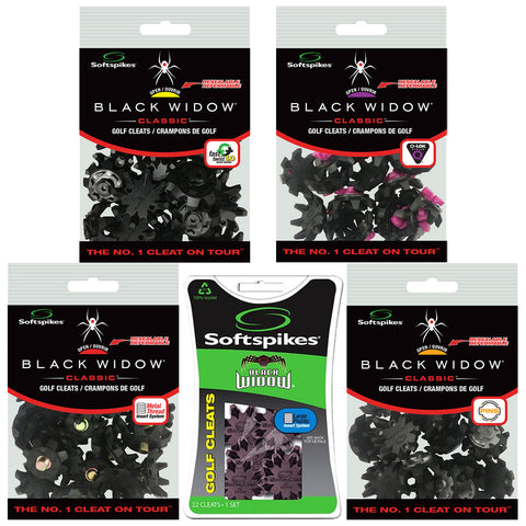 SoftSpikes Black Widow Golf Shoe Cleats