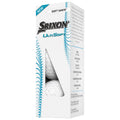 A white box contains three golf balls, labeled Srixon UltiSoft. It highlights features such as softness, distance, and construction. The context suggests a focus on high-quality golf equipment.