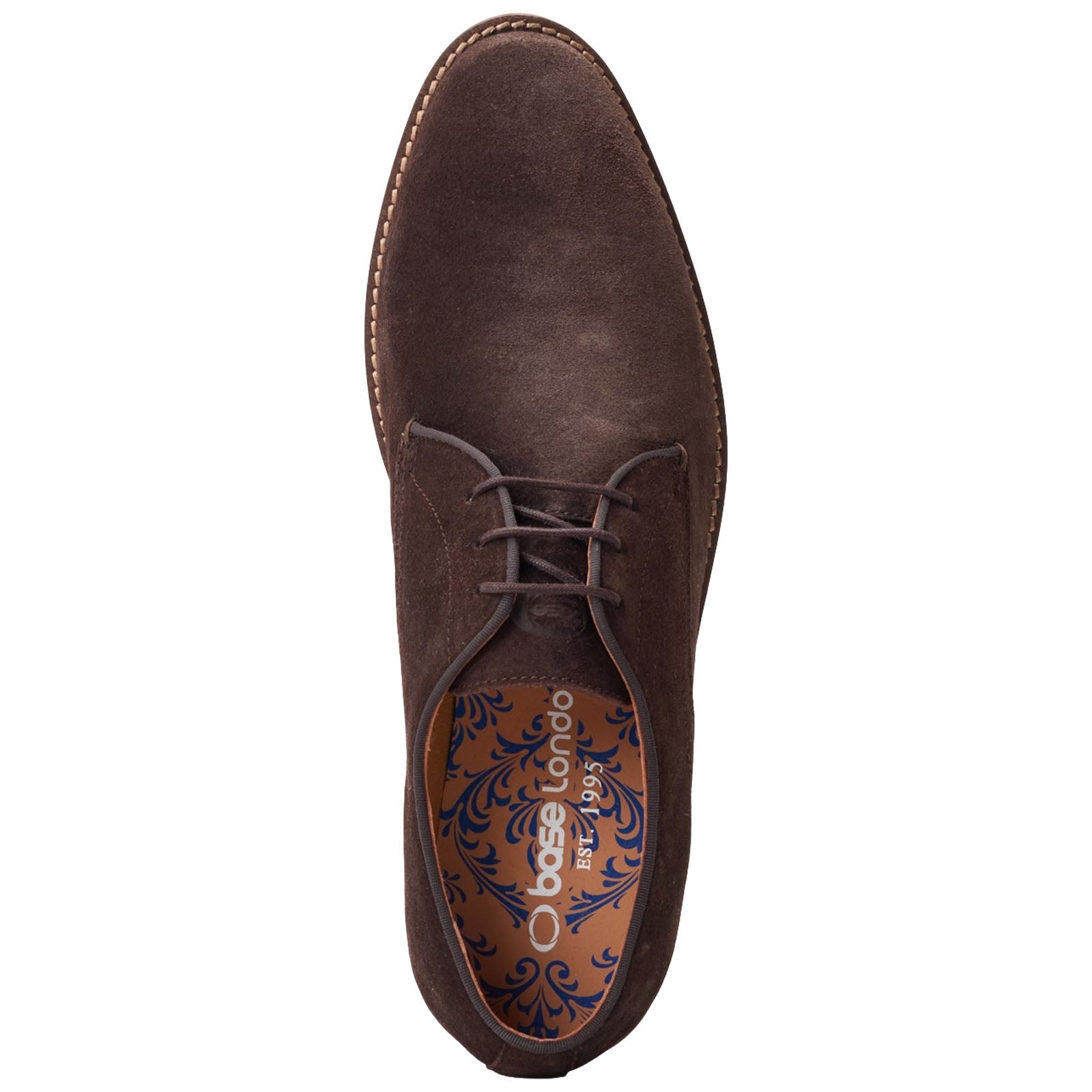 Base London Mens Bronte Suede Derby Shoes