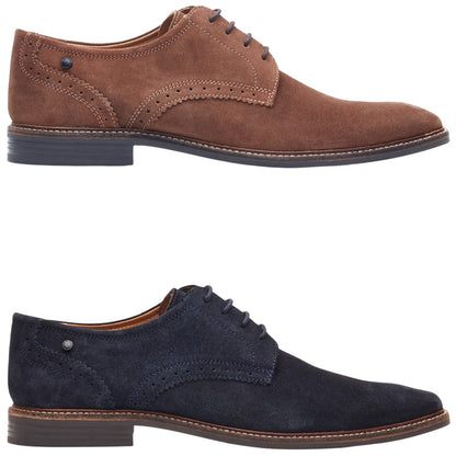 Base London Mens Eton Suede Derby Shoes