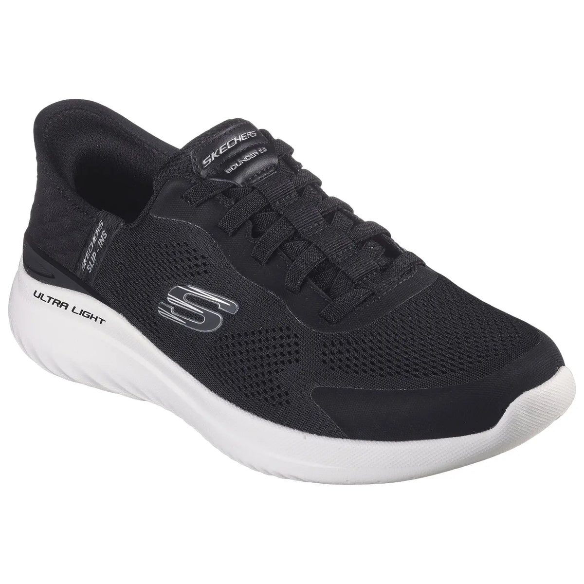 Skechers Mens Bounder 2.0 Emerged Slip-Ins Trainers - 7 UK / Black / White
