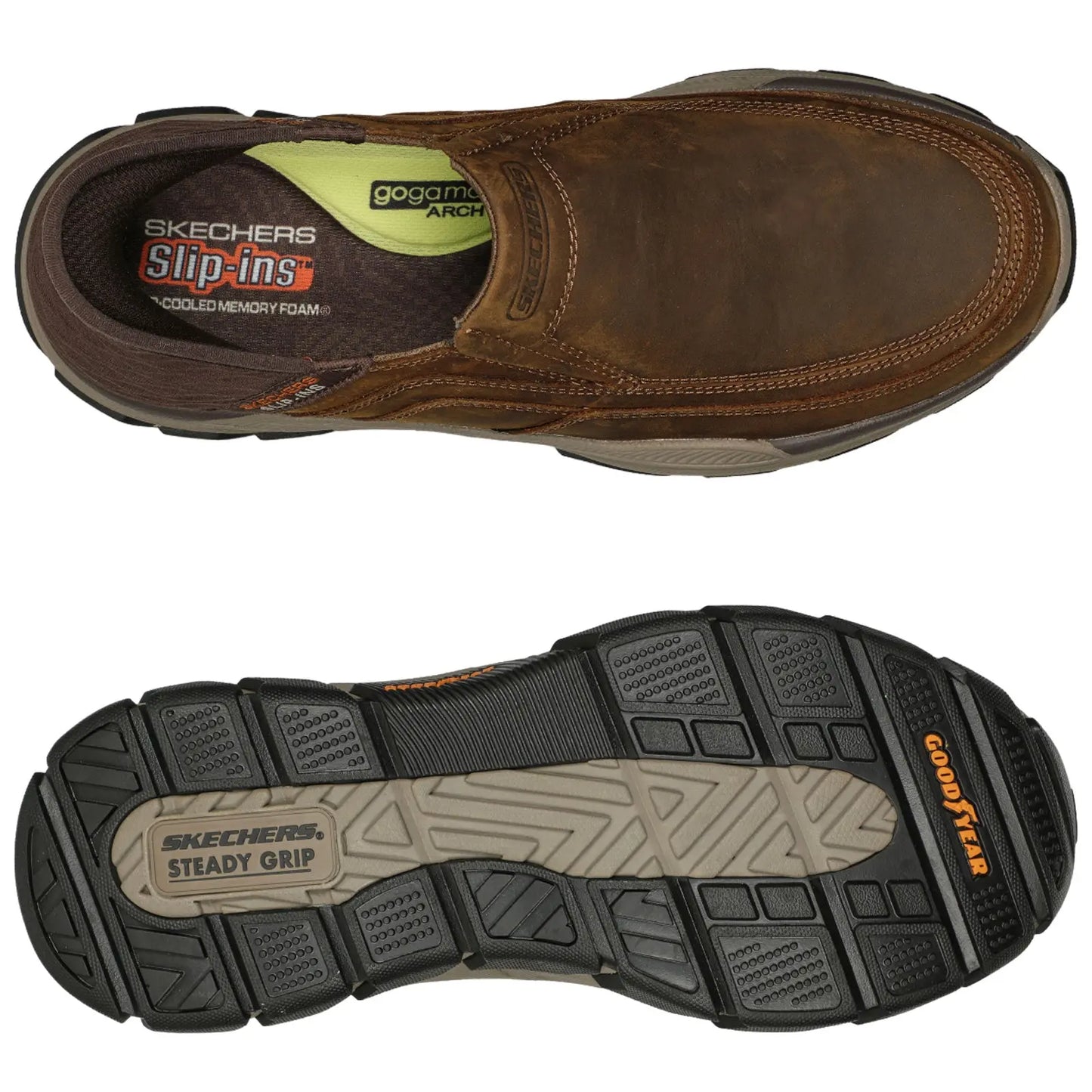 Skechers Mens Slip-ins Respected Elgin Leather Shoes