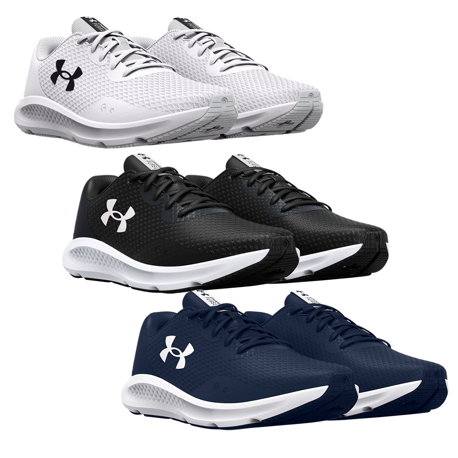 Under Armour Mens Charged Pursuit 3 Trainers 3024878-102 401 001
