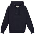 A black hoodie features a front pocket and drawstrings at the neck with an embossed logo that reads HUNTER, displayed against a plain background.