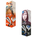 Packaging for two golf sets MKLITE and MKPRO displays golf clubs and bags aimed at youth golfers featuring boys in playful and serious poses with vibrant graphics and slogans emphasizing fit and passion for golf.