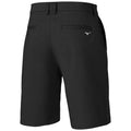 Black shorts are displayed with a focus on their back view featuring two pockets and a logo on the right side suitable for casual or athletic wear.