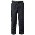 Black cargo pants featuring a belt with multiple pockets and a loose fit are displayed frontally against a plain background emphasizing their practical design and functionality.