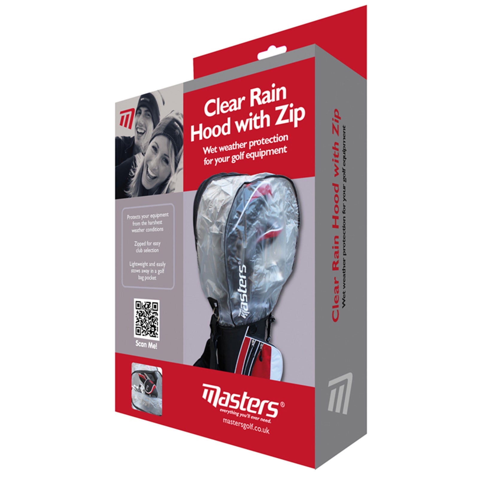 Masters Golf Bag Clear Rain Hood with Zip BA05B