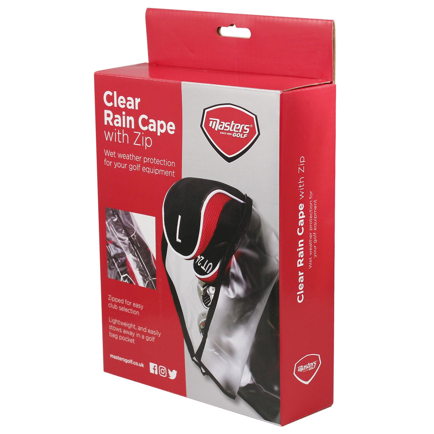 Masters Clear Rain Cape With Top Zip