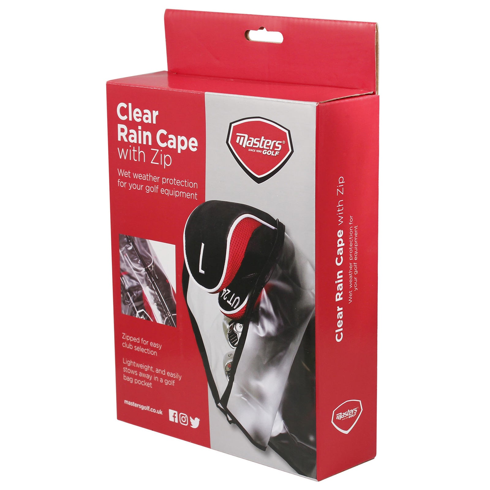 Masters Clear Rain Cape With Top Zip