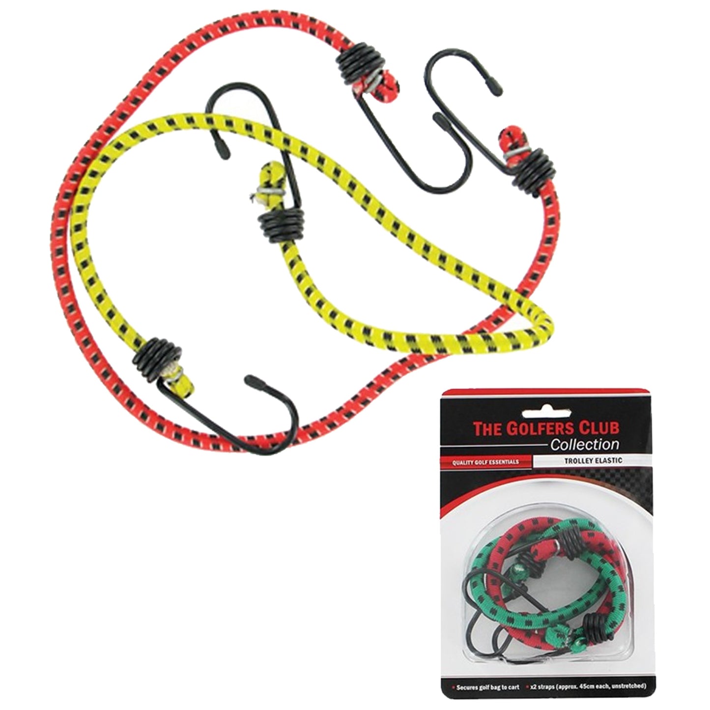 Golfers Club Collection Trolley Elastic Bungee Cord Straps