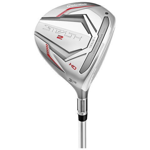 A golf club with a sleek silver and red design is displayed at an angle showcasing its flat head and shaft labeled with 3 and 16 degrees.