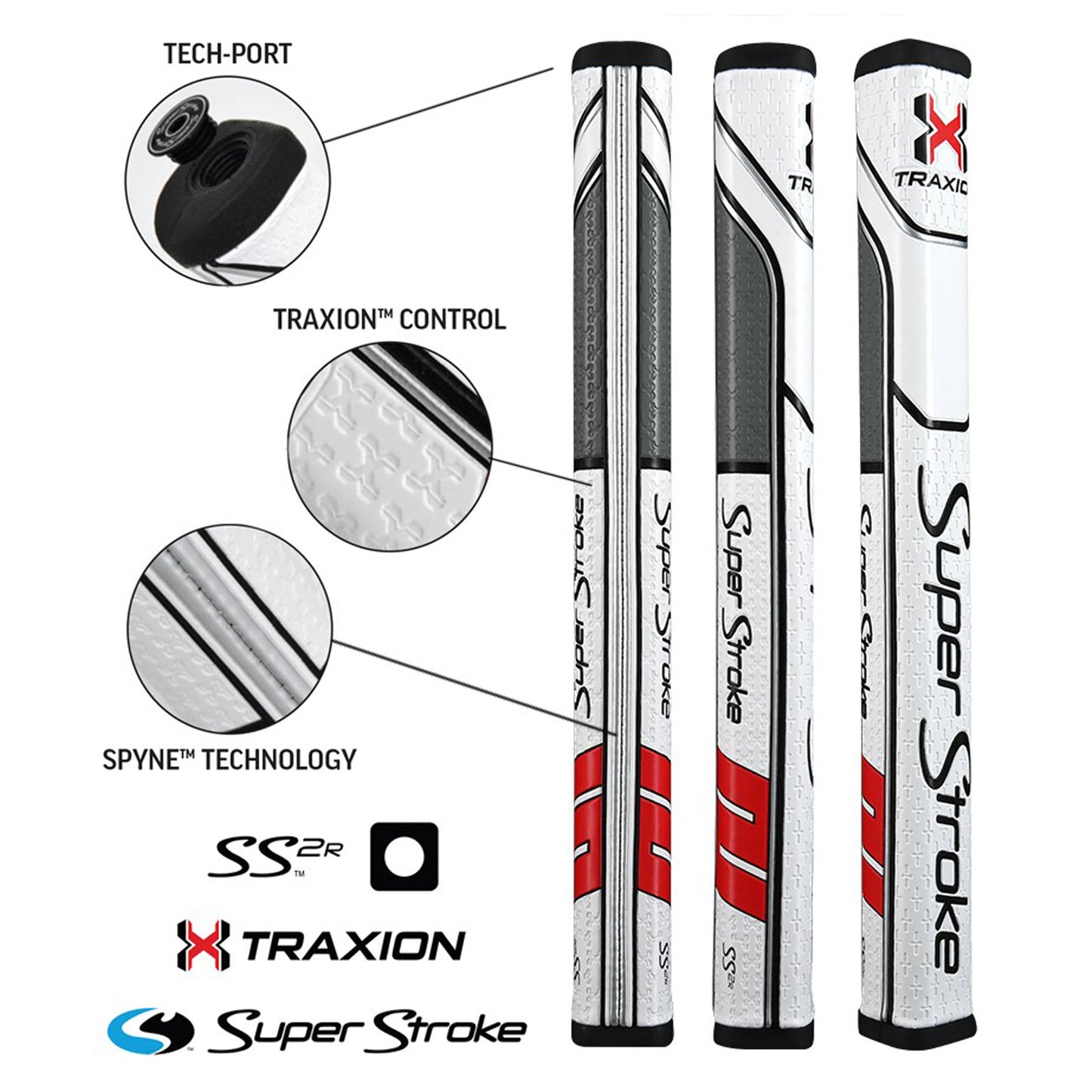 SuperStroke Traxion SS2R Squared Putter Grips