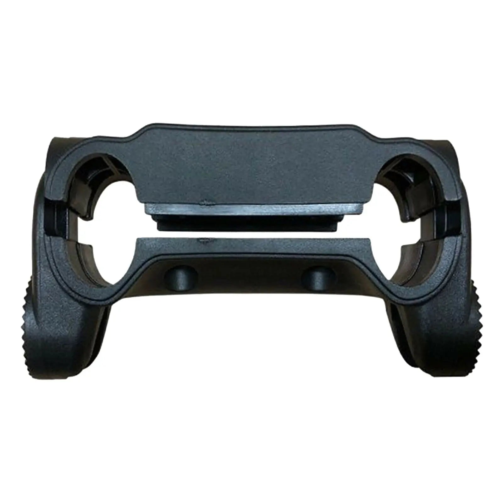 A black accessory bracket made by Powakaddy for C2 trolleys, to then attach further accessories to.
